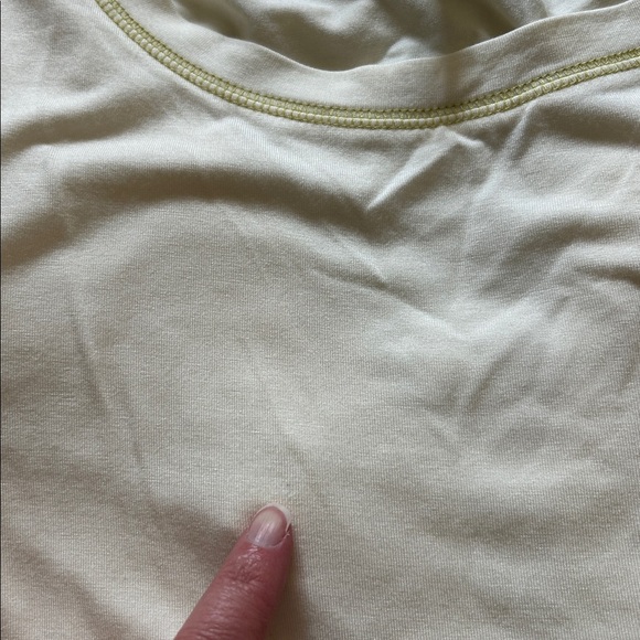 Matilda Jane Cream Long Sleeve Tee With Cream and Green Ruffle Hem Size Large - Picture 11 of 11